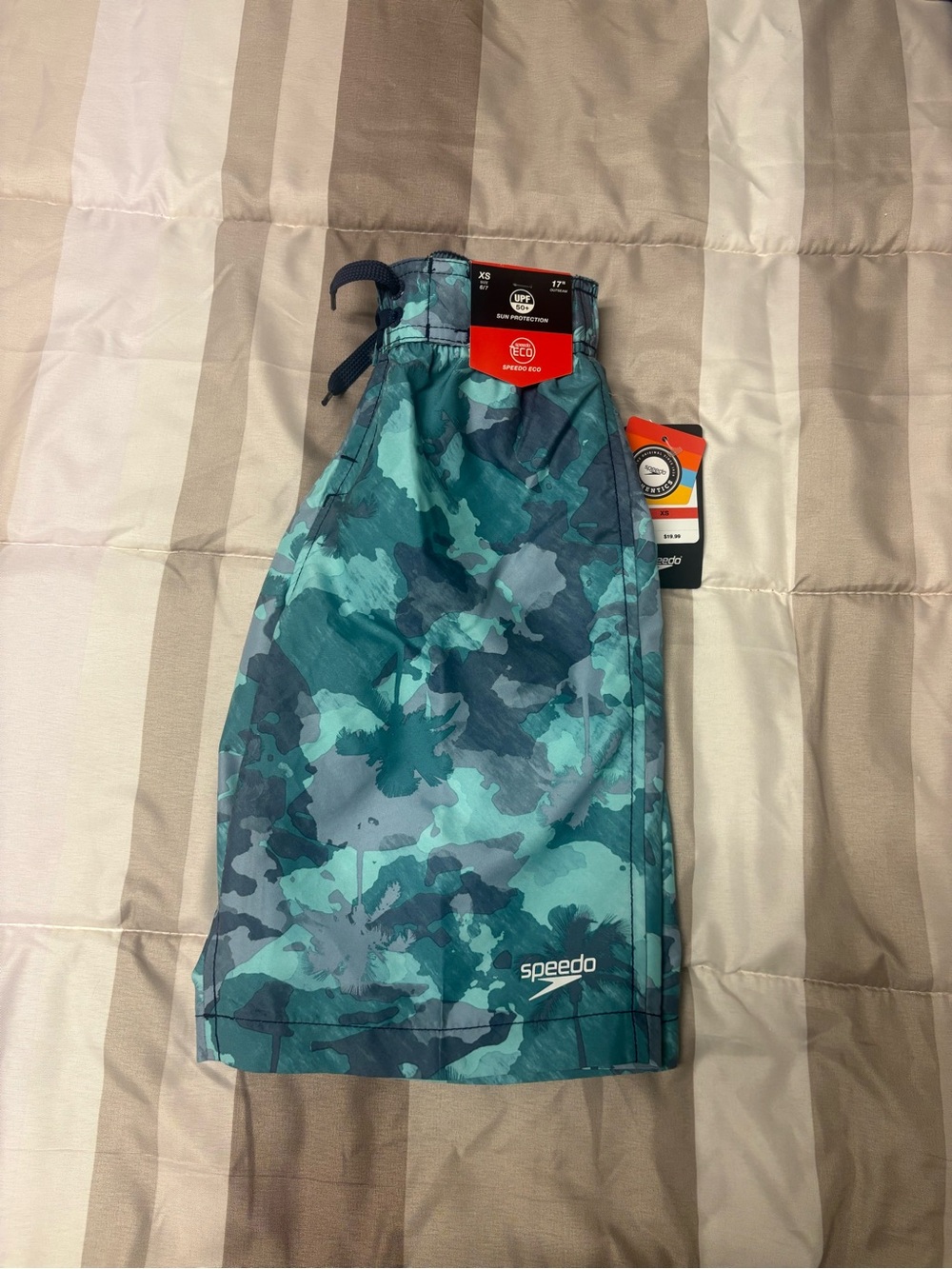 Speedo Boys Teal Camouflage Swim Shorts